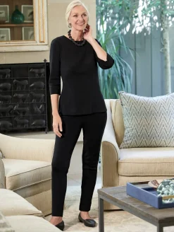 Misook Tops & Tees|3/4 Sleeve Knit Tunic - Knit Top |