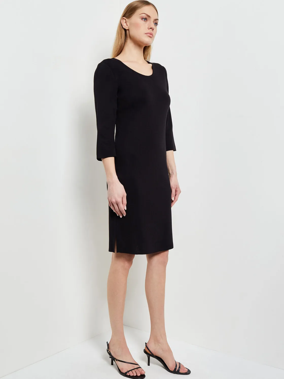 Misook Dresses|3/4 Sleeve Sheath Dress - Scoop Neck Dress |