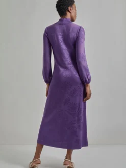 Misook Dresses|A-Line Jacquard Knit Maxi Dress