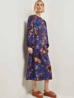 Misook Dresses|A-Line Printed Woven Maxi Dress
