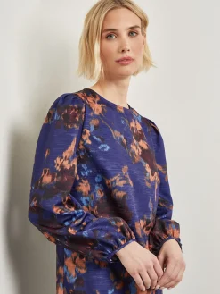 Misook Dresses|A-Line Printed Woven Maxi Dress