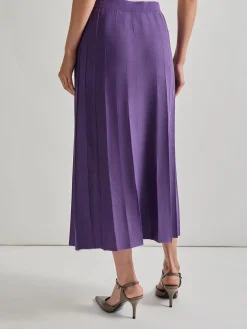 Misook Skirts|A-Line Tonal Spaced Rib Knit Maxi Skirt