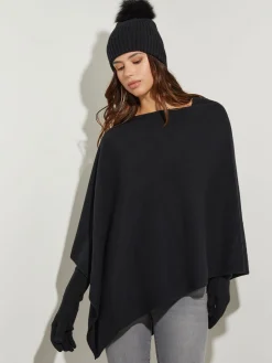 Misook Jackets & Coats|Tops & Tees|Asymmetrical Poncho - Cashmere Poncho |