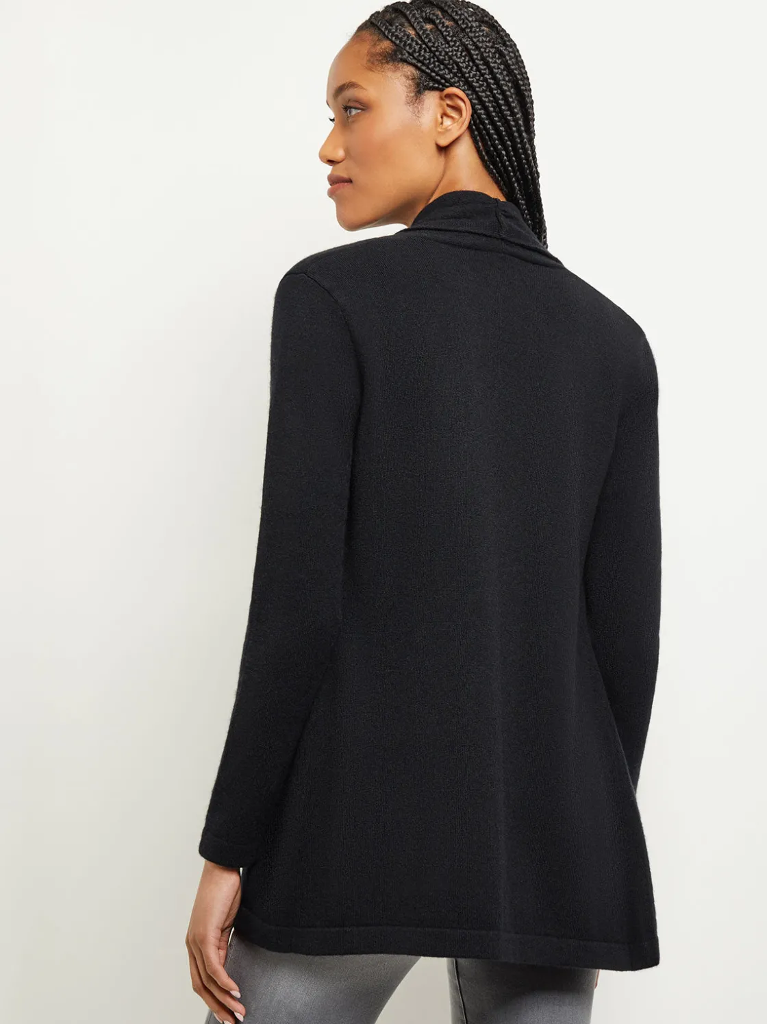 Misook Jackets & Coats|Buckle Detail Shawl Collar Cashmere Cardigan
