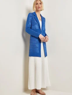 Misook Jackets & Coats|Burnout Floral Pattern Knit Jacket