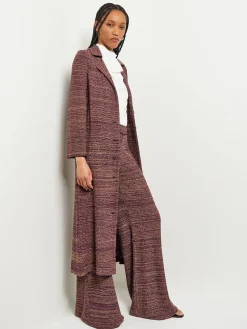 Misook Jackets & Coats|Button Front Duster - Belted Tweed Knit