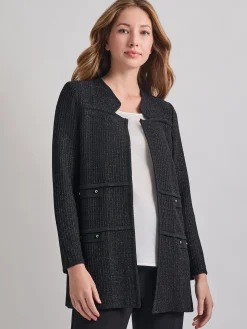 Misook Jackets & Coats|Cable Trim Jacket