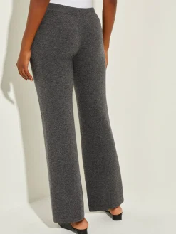 Misook Pants & Shorts|Cashmere Pants - Grey Wide Leg Pants |