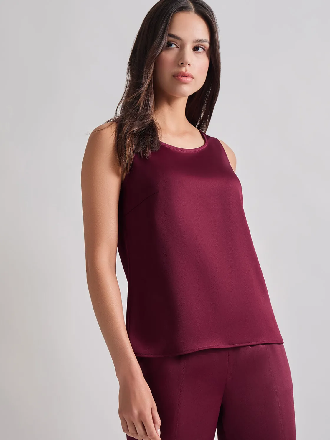 Misook Tops & Tees|Tanks|Classic Crepe de Chine Tank Top