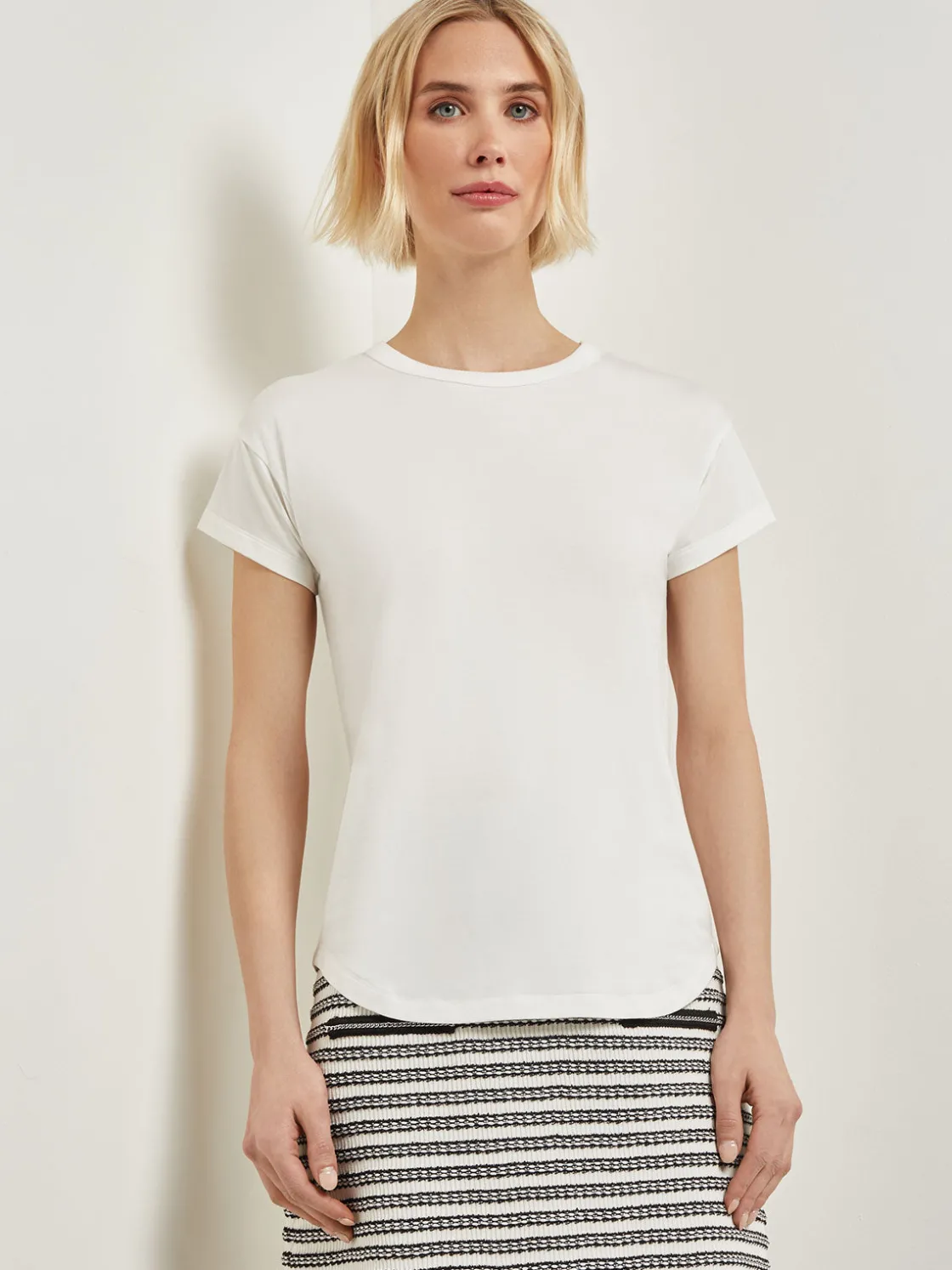 Misook Tops & Tees|Classic Short Sleeve Jersey Knit Top