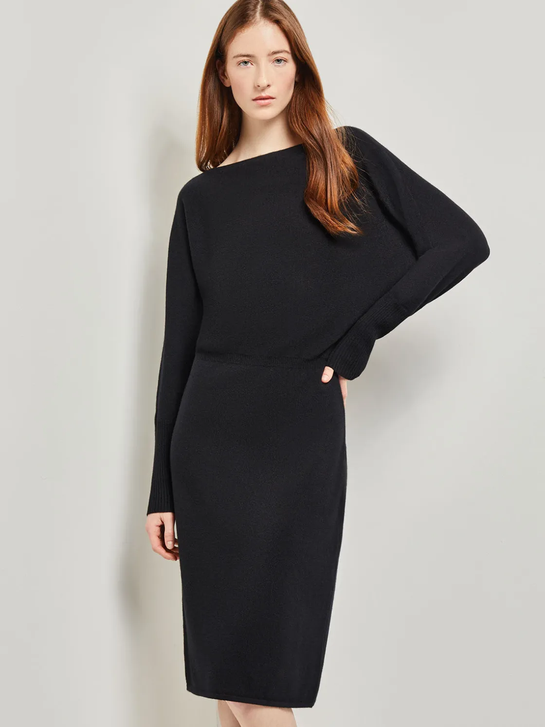 Misook Dresses|Dolman Sleeve Cashmere Dress