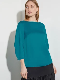 Misook Blouses & Shirts|Tops & Tees|Draped Sleeve Crepe de Chine Blouse