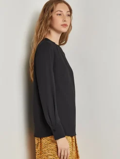 Misook Blouses & Shirts|Tops & Tees|Embellished Neckline Blouse - Crepe De Chine