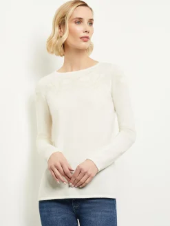 Misook Tops & Tees|Floral Shimmer Cashmere Tunic