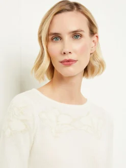 Misook Tops & Tees|Floral Shimmer Cashmere Tunic