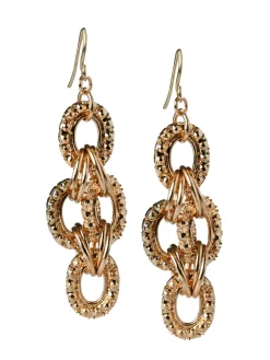 Misook Accessories|Earrings|Hammered Rings Drop Earrings