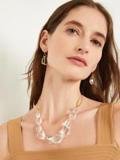 Misook Accessories|Necklaces|Handmade Crystal Nugget Mixed Back Necklace