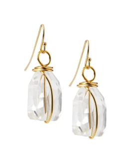 Misook Accessories|Earrings|Handmade Crystal Nugget Wire Wrapped Earring
