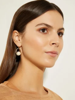 Misook Accessories|Earrings|Handmade Gold Magnesite Drop Bead Earrings