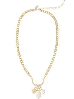 Misook Accessories|Necklaces|Handmade White Magnesite Pendant Chain Necklace