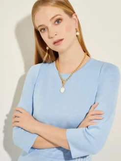 Misook Accessories|Necklaces|Handmade White Magnesite Pendant Toggle Chain Necklace