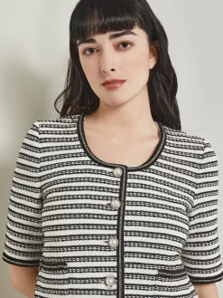 Misook Jackets & Coats|Heritage Fit Chain Trim Jacket - Recycled Knit