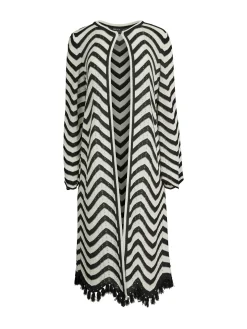 Misook Jackets & Coats|Heritage Fit Jacket - Chevron Fringe Trim Intarsia Knit