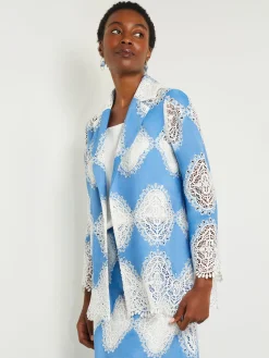 Misook Jackets & Coats|Heritage Fit Jacket - Lace Inset Novelty Woven