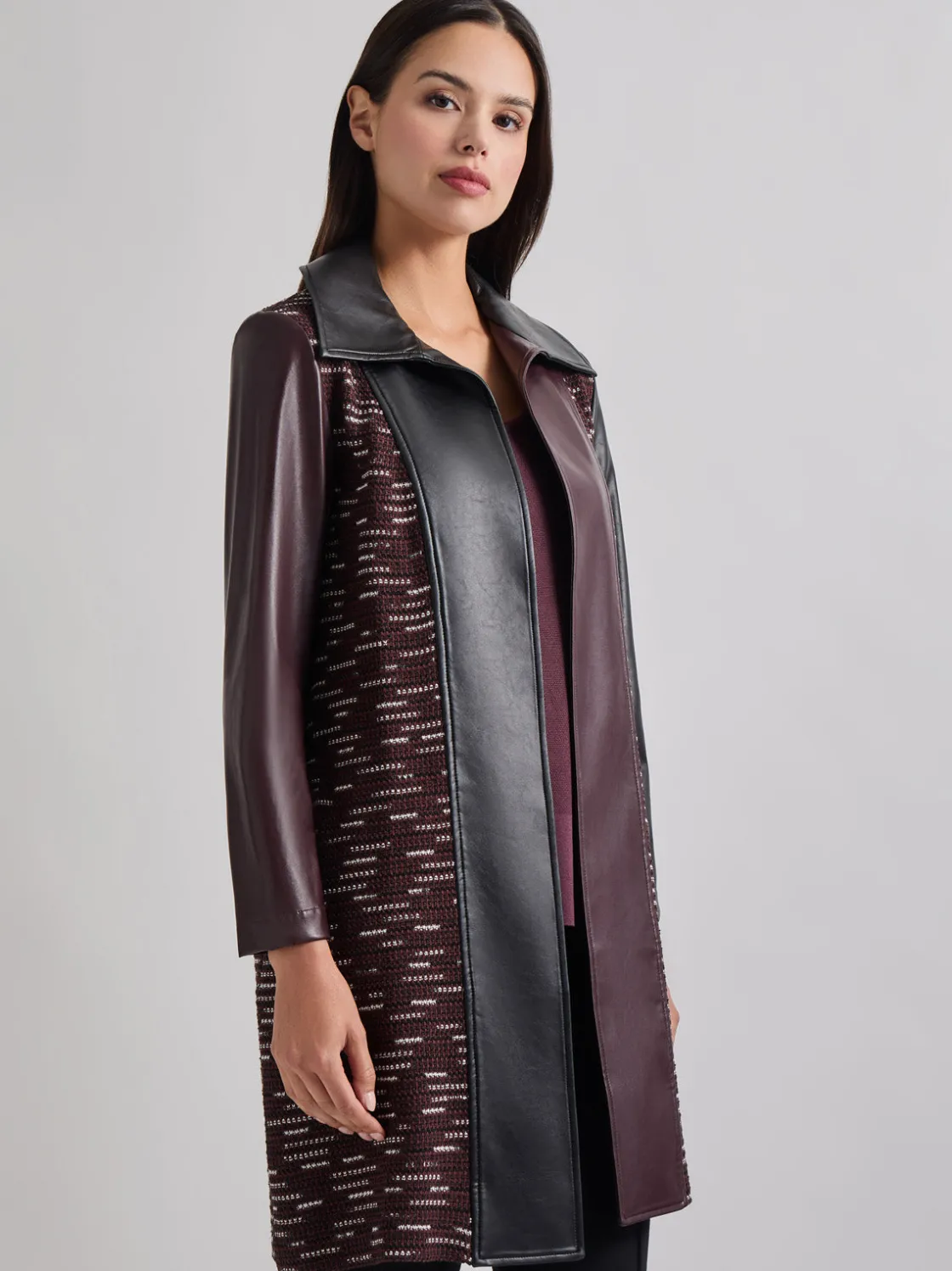 Misook Jackets & Coats|Heritage Fit Mixed Media Multi-Panel Topper