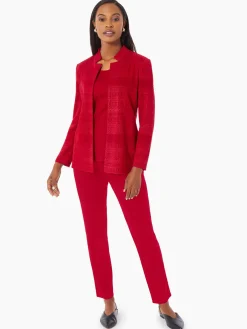 Misook Jackets & Coats|Heritage Fit Multi-Directional Pattern Knit Jacket