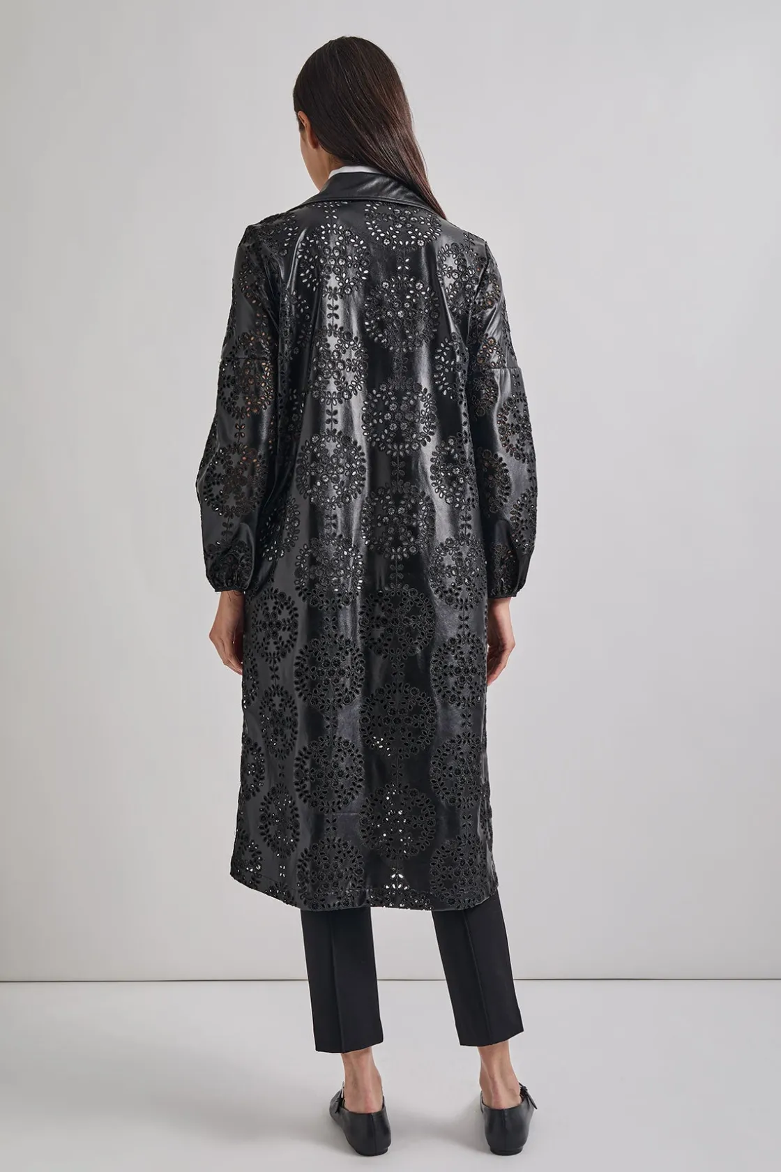 Misook Jackets & Coats|Heritage Fit Open Front Vegan Leather Jacket