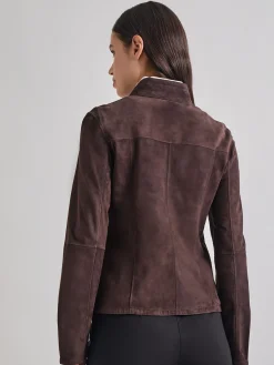 Misook Jackets & Coats|Heritage Fit Reversible Suede Leather Jacket