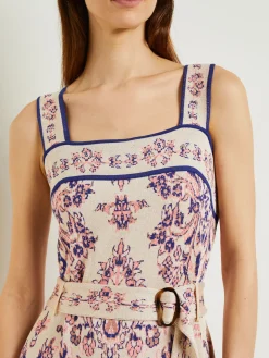 Misook Dresses|High-Low A-Line Dress - Soft Jacquard Knit