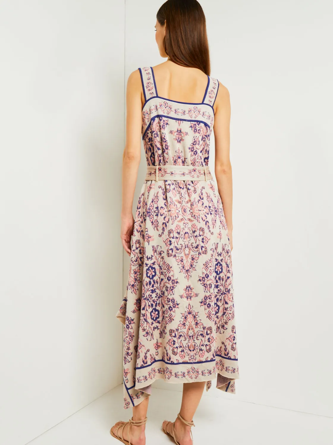 Misook Dresses|High-Low A-Line Dress - Soft Jacquard Knit