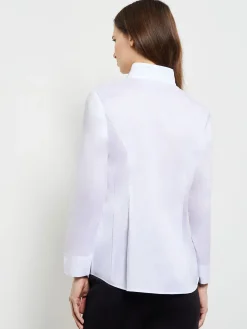 Misook Blouses & Shirts|Tops & Tees|Hi-Neck Stretch Cotton Blouse