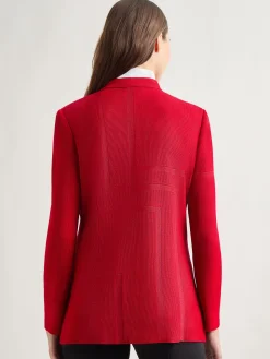 Misook Jackets & Coats|Inverted Notch Collar Tailored Knit Jacket