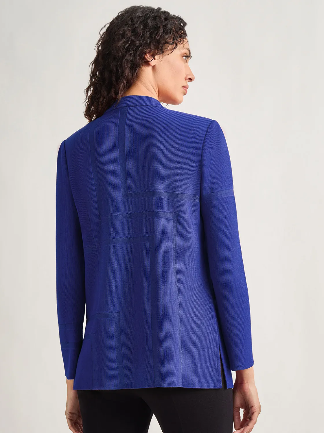 Misook Jackets & Coats|Inverted Notch Collar Tailored Knit Jacket