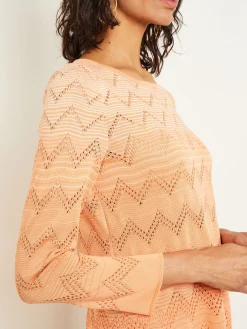 Misook Tops & Tees|Jewel Neck Tunic - Ombre Pointelle Soft Knit