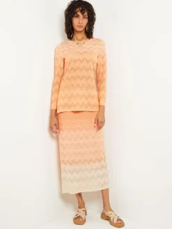 Misook Tops & Tees|Jewel Neck Tunic - Ombre Pointelle Soft Knit