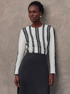 Misook Blouses & Shirts|Tops & Tees|Lace Applique Woven Blouse