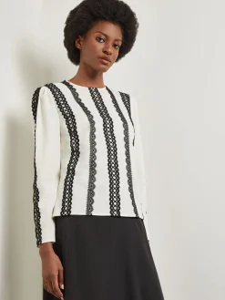 Misook Blouses & Shirts|Tops & Tees|Lace Applique Woven Blouse