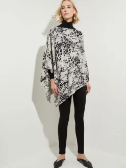 Misook Jackets & Coats|Tops & Tees|Leopard Print Cashmere Poncho