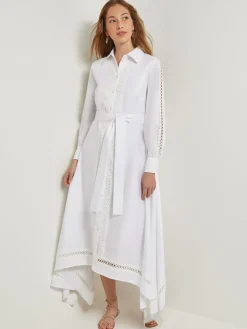 Misook Dresses|Maxi Dress - Eyelet Trim Cotton