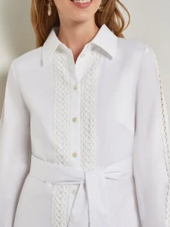 Misook Dresses|Maxi Dress - Eyelet Trim Cotton