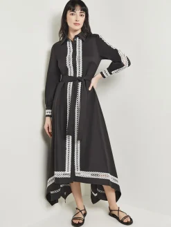 Misook Dresses|Maxi Dress - Eyelet Trim Cotton