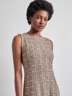 Misook Dresses|Maxi Fit & Flare Tweed Knit Dress