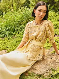 Misook Skirts|Maxi High-Low Skirt - Flounce Cotton