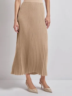 Misook Skirts|Midi A-Line Soft Ribbed Knit Skirt