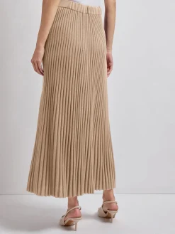 Misook Skirts|Midi A-Line Soft Ribbed Knit Skirt