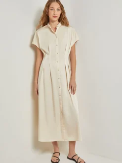 Misook Dresses|Midi Fit & Flare Dress - Dolman Sleeve Woven